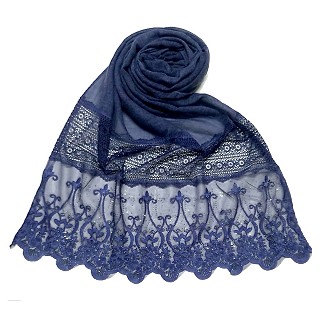 Limited Stock - Designer Diamond Studed Stole | Blue